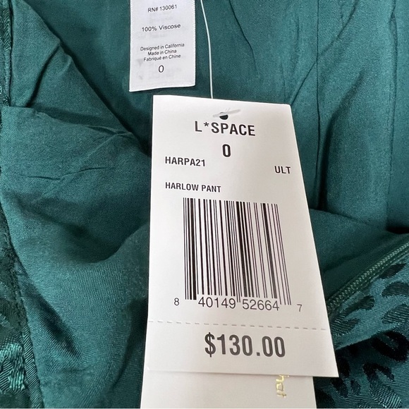 L*SPACE Harlow Wide Leg Pant in Ultramarine size 0 NWT - Picture 3 of 9